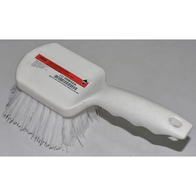 Tough Guy 3Nb52 3 In W Scrub Brush, Medium, 5 In L Handle, 3 In L Brush, White,