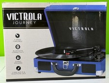Victrola Journey VSC-550BT-CBT Portable Suitcase Record Player - Blue