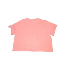 Uniqlo Cropped Crewneck T-Shirt Women's Sz XL Rose Pink Tee S/S Boxy 100 Cotton