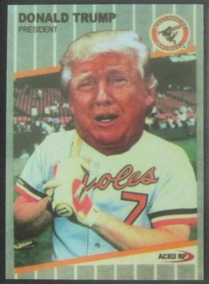 Donald Trump RC BR F**K Face Baseball Rookie Card MAGA Top Loader FREE SHIPPING!