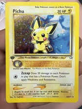 2000 Pokémon Neo Genesis Pichu #12/111 Holo Rare 1st Edition WOTC ⚡️ on eBay