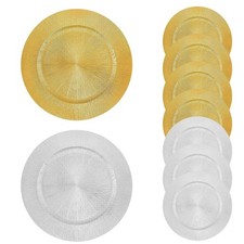 100 Pack Charger Plates 13 Inch Round Chargers for Dinner Decorative Antique