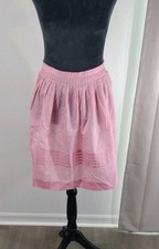 Vintage 70s Terlenka Pink Pleated Waist Apron Hostess Dirndl Cottagecore...