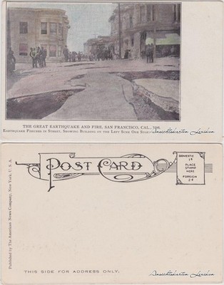 Postcard San Francisco The Great Earthquake/Das große Erdbeben 1906