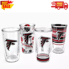 Tervis Atlanta Falcons NFL 16 oz Classic Tumblers, Assorted Designs, 4-Pack Set