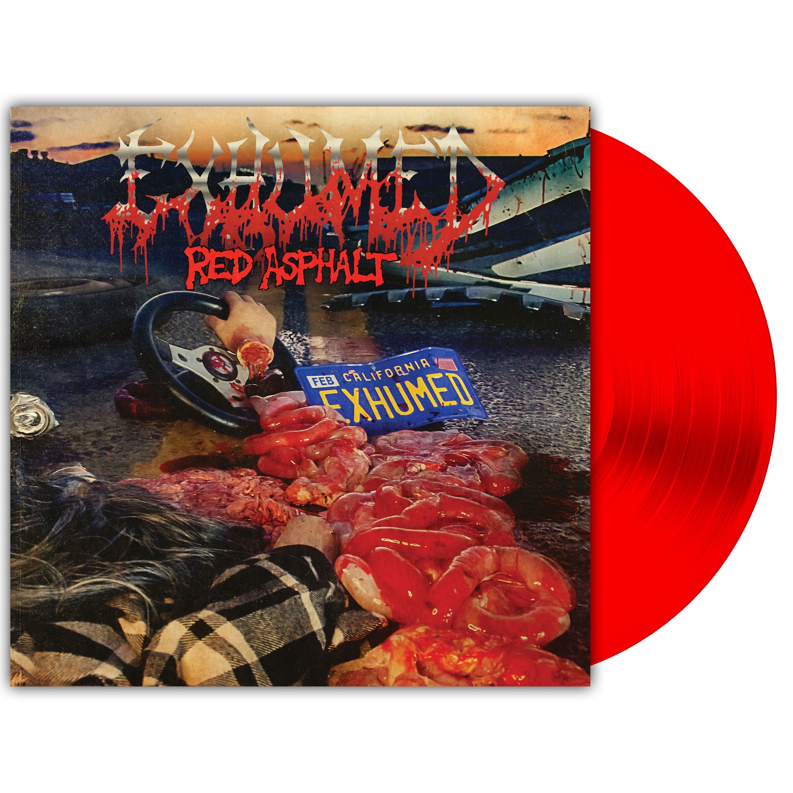 Exhumed 'Red Asphalt' LP Blood Red Vinyl NEW SEALED