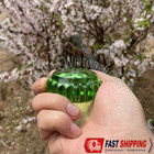 Rolex Triplock Italian Green Glass' Paperweight Green" Crystal Moon Cake Salvia. — photo 4