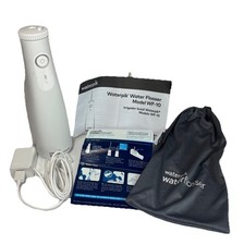 Waterpik White Cordless Water Flosser WF-10 with Cinch Bag for Travel