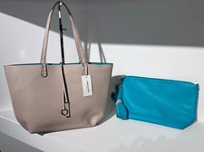 LONG&SON Women‘s PU Shopper Handbag plain style Tote Bag Ladies Holiday Bag UK