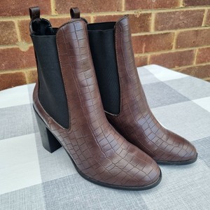 tesco leather boots