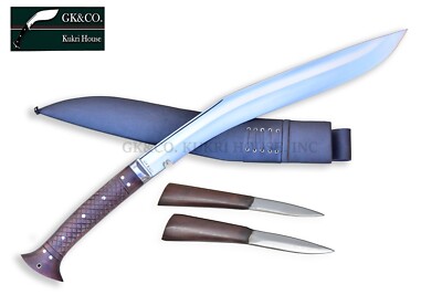 18'' Blade Siru Short Full Tang with 9 Handle Khukuri Handmade blades in Nepal GK