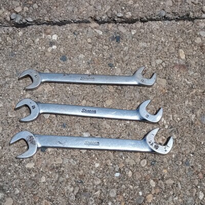 THREE Snap-on Metric Four-Way Angle Head Open End Wrench VSM5213 VSM5212 VSM5211