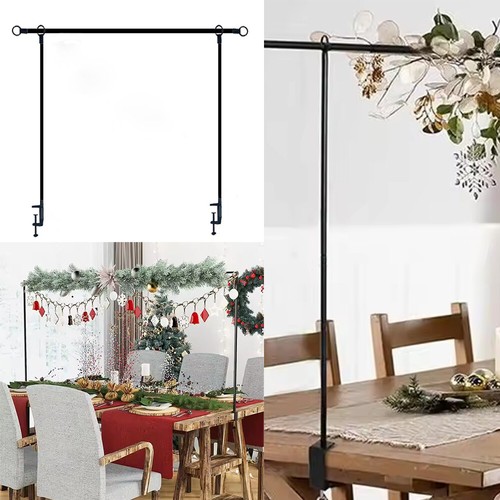 Black Metal Over Table Tabletop Rod Hanging Lever Stand Display Pole Decoration - Picture 3 of 18