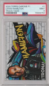 2020 Topps Chrome Formula 1 F1 Lewis Hamilton Track Tags #TT-1 79009759 PSA 9