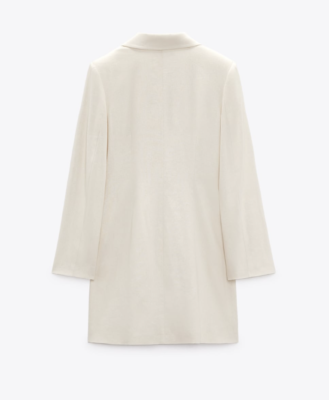 ZARA NEW WOMAN LINEN BLEND BLAZER DRESS PLEAT BEIGE WHITE 7875/939 XS - L | eBay ZARA NEW WOMAN LINEN BLEND BLAZER DRESS PLEAT BEIGE WHITE 7875/939 XS - L | eBay