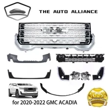 For 2020 2021 2022 GMC ACADIA Front Bumper Body Kit Set With Grille Fog Lights