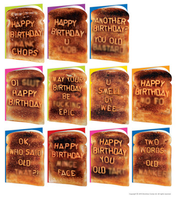 Brainbox Candy Toast Geburtstag Grußkarten lustig grob Freche Risque Spass