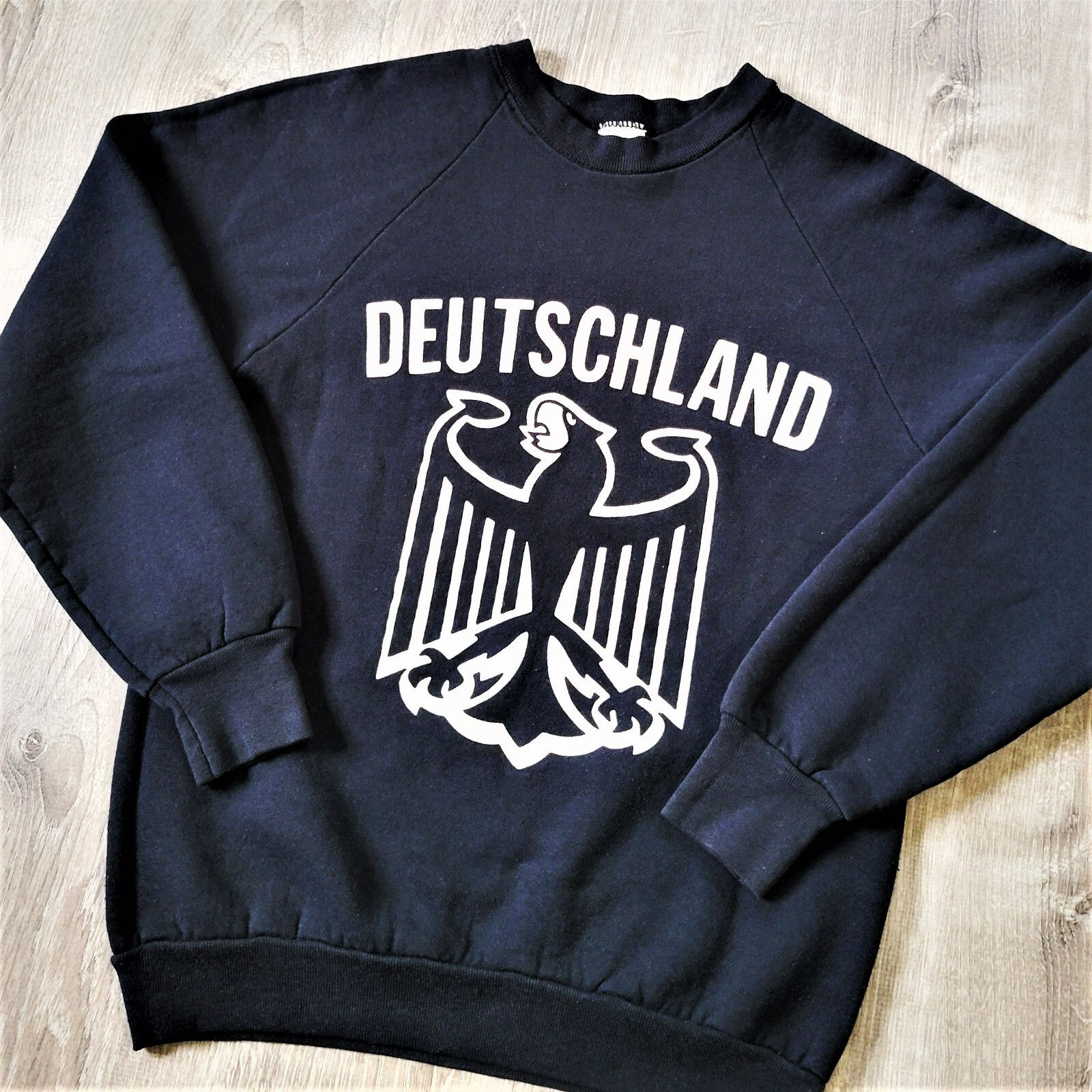 Vintage 80s 90s Deutschland Germany Raglan Sweats… - image 1