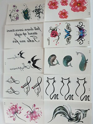 Tattoo's  MEGA Pack Superschnäppchen '2'  10 Tattoo's