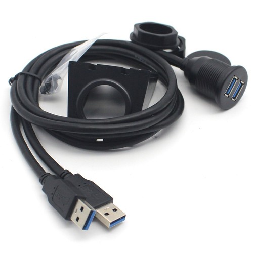 Dual USB 3.0 Extension Dash Flush Mount Dashboard Panel For Car Boat Motorcycle - 第 4/11 張圖片