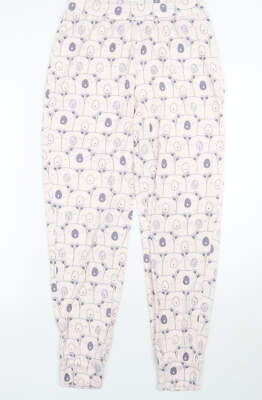 Matalan Damen Pyjamahose rosa Polyestermischung Oberteil Größe S