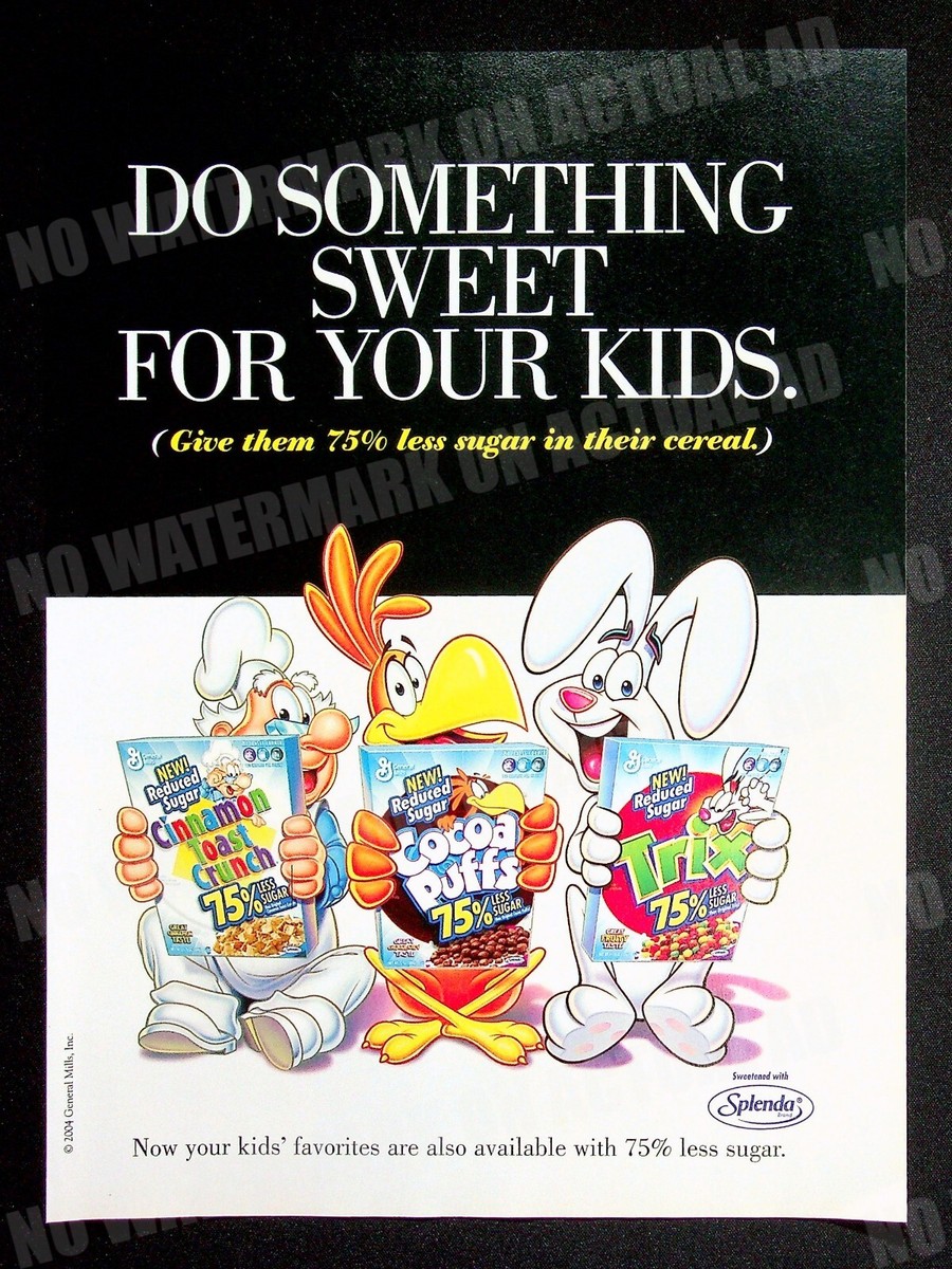 Cinnamon Toast Crunch + Cocoa Puffs + Trix Cereals 2004 Print