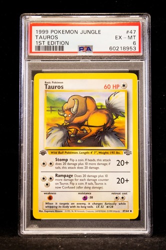 Tauros (1st Edition) graded PSA 6 for sale on eBay