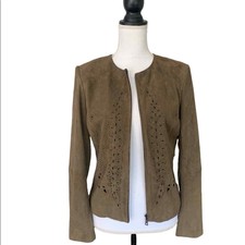 Women's Vintage Suede Leather Brown Jacket