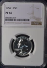 1957 Proof Washington Silver Quarter NGC PF 66
