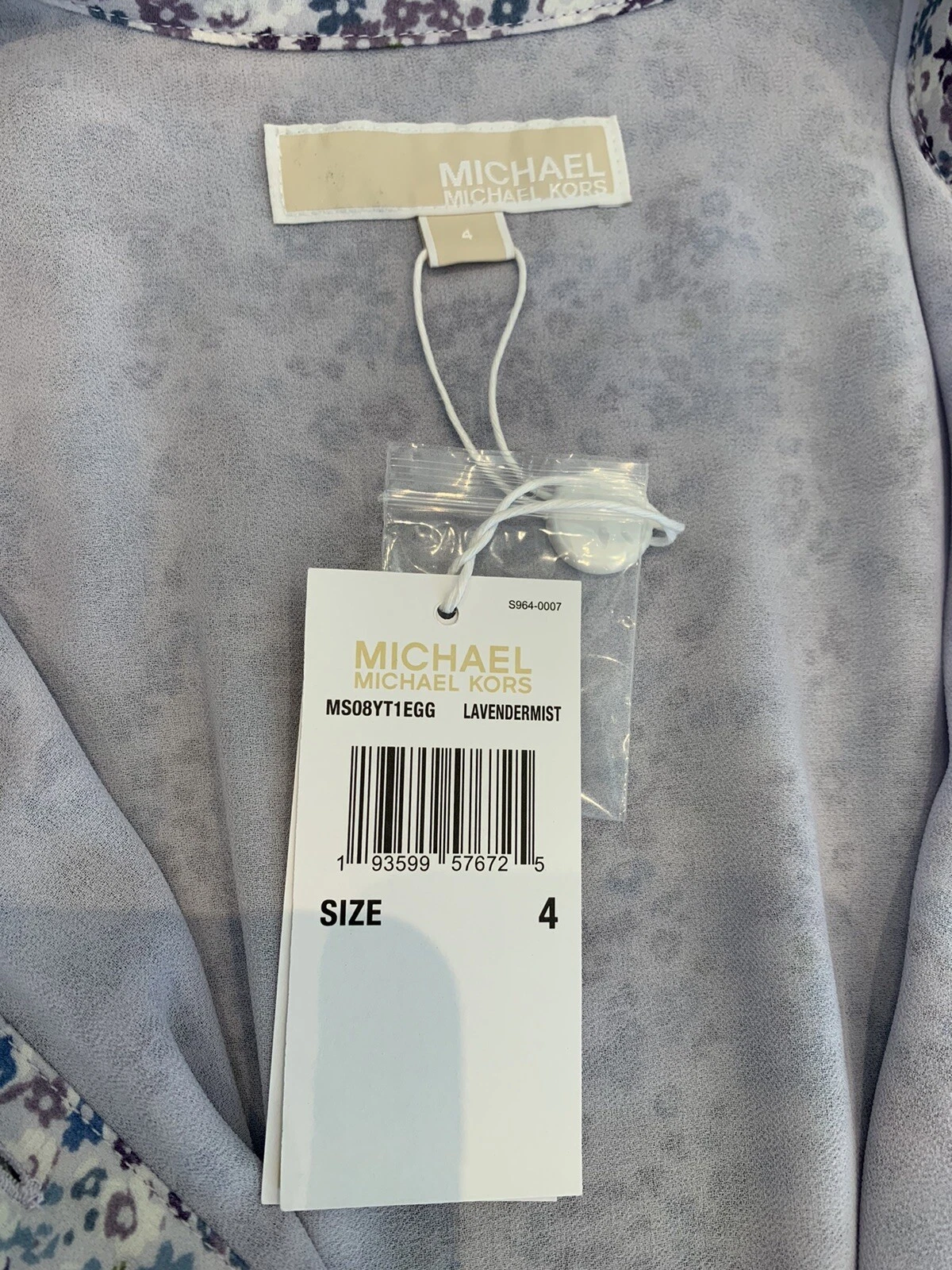 Mini abito in chiffon Michael Kors taglia USA 4