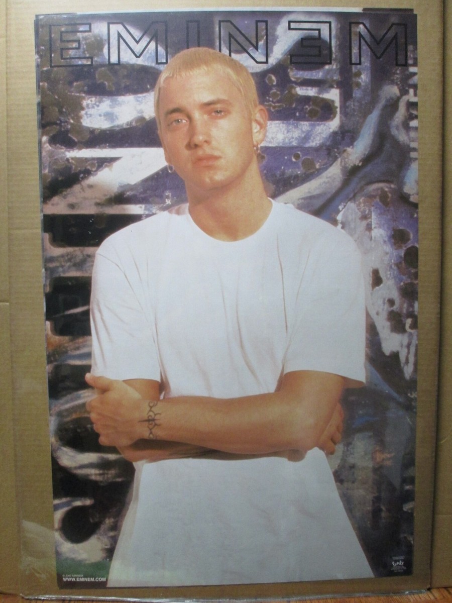 EMINEM Vintage Poster 美品 Vintage Eminem Poster SEALED from 2000 - Black Board Jail