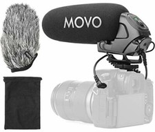 Movo VXR3030 Supercardioid Shotgun Microphone with Headphone Monitoring for DSLR