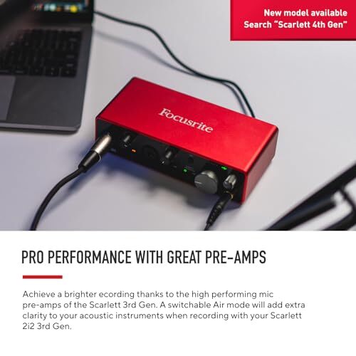 Focusrite Audio Interface 2-in/2-out 24bit/192kHz Scarlett 2i2 3rd