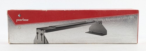 Peerless BLACK VCR DVD Mount PM47 - Adjustable Height & Width Steel - NEW - Picture 1 of 6