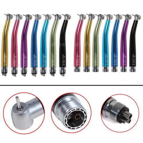 Dental High Speed Handpiece Push Button Air Turbine Standard Head 2H/4H 7 COLORS - Picture 2 of 151