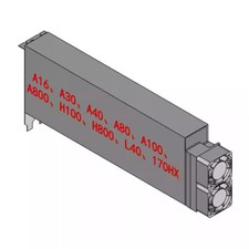 Fits Nvidia Tesla A16 A100 A800 170HX Graphics Card U-shaped Turbo Heat Sink fan