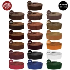 ELW 9-10 oz (3.6-4mm) Latigo Leather Straps Belt Grade 84" Cowhide Strips