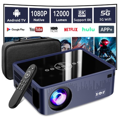 8K Beamer Full HD 1080P LED Projektor Heimkino WiFi 5G HDMI Multimediaplayer DHL
