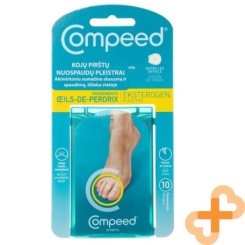 COMPEED Pie Callos Tirita Parches Tiritas Entre Los Dedos 10 Piezas Curación