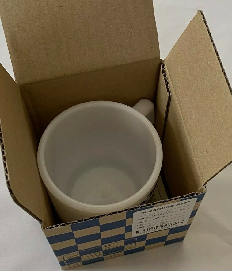 A BATHING APE x Fire-King white mug from 2011 vintage milk glass BAPE Very rare thumbnail 10