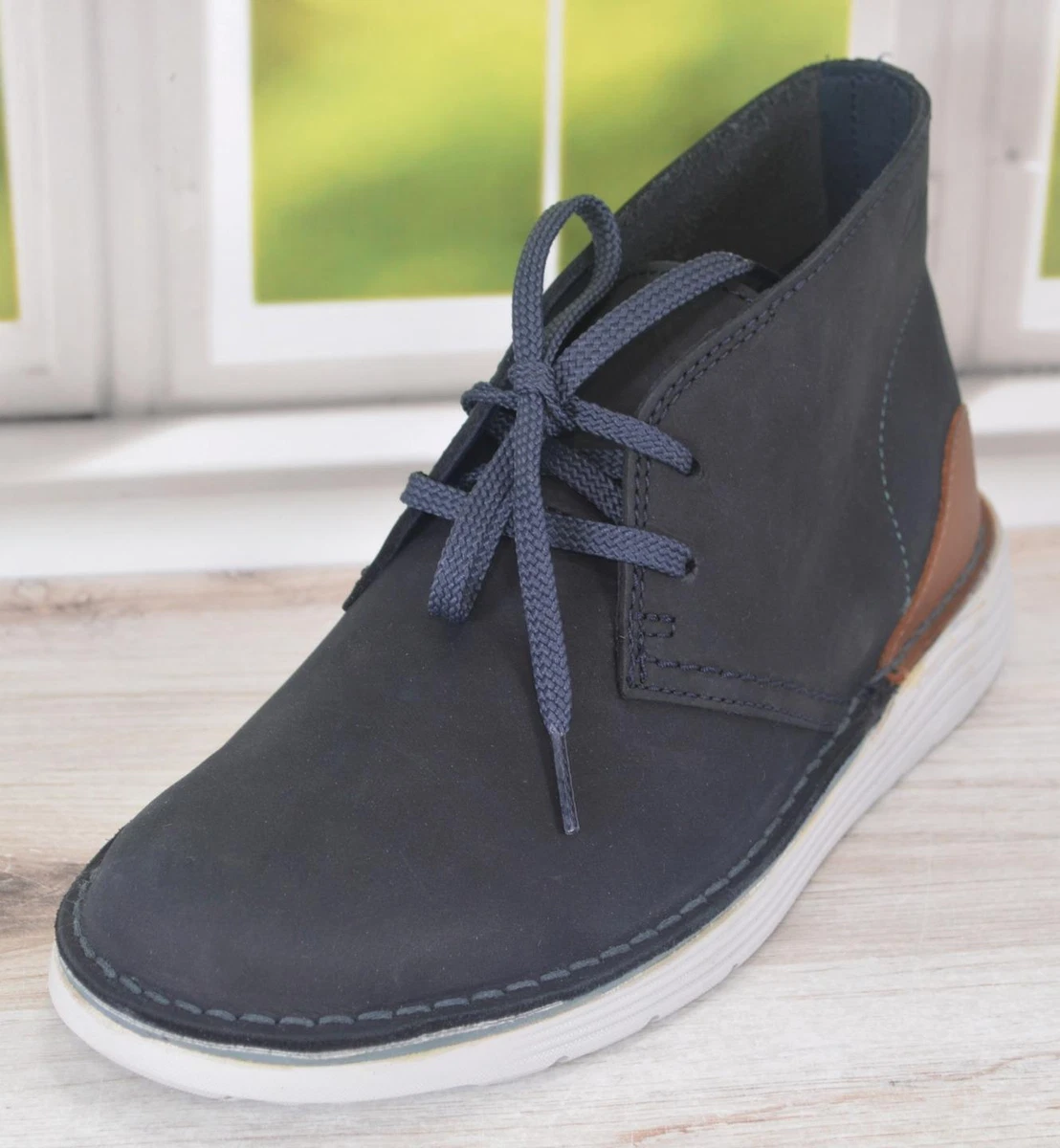 NEW Clarks Men s BRAHNZ MID Nubuck Leather Chukka Boots Shoes Size