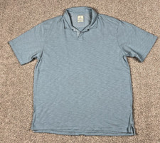 Johnnie O Polo Shirt Mens XL Blue Hanging Out Short Sleeve Cotton Bamboo Casual