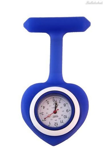 Silicone Heart Shape Nurse Doctor Paramedic Tunic Brooch Fob Watch Medical Watch - Picture 4 of 8