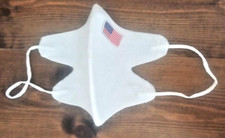 White Mask with USA Flag 6pk