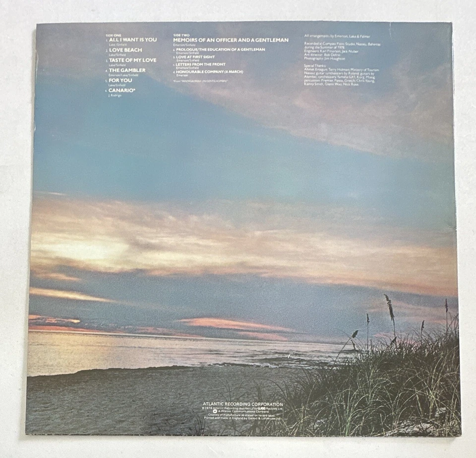 Emerson, Lake & Palmer - Love Beach Lp Vinyl Record Prog Rock VG+ / EX - Image 3 of 4