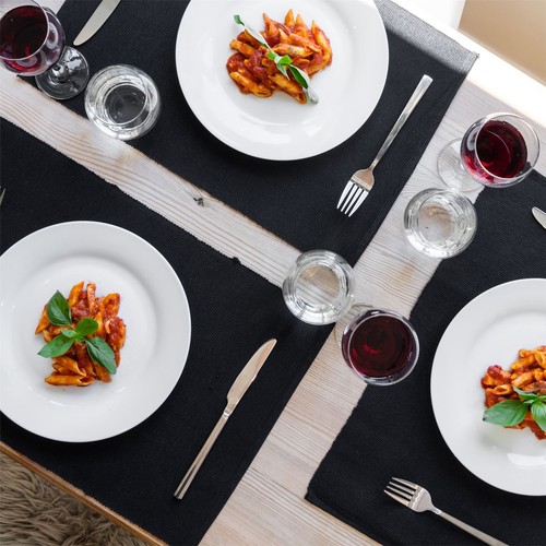 6x Ribbed Cotton Placemats Soft Woven Washable Dining Table Mats 48 x 33cm - 第 5/6 張圖片