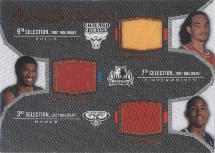 2007-08 SP Rookie Threads - Corey Brewer/Joakim Noah/Al Horford #TRT-NHB - 1 of 2