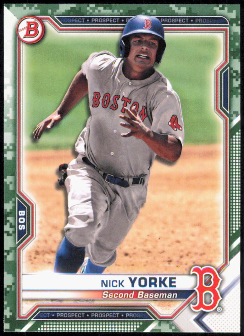 2021 Bowman #BP-114 Nick Yorke Prospects Camo Boston Red Sox