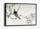 WATANABE SEITEI, PERCHED JAPANESE SWALLOW -FLOAT EFFECT CANVAS WALL ART PRINT