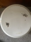 Vintage Farmhouse White Enamelware Black Trim Large Stock Pot Lid Enamel Pot — photo 6